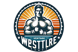 do unique wrestler mascot logo
