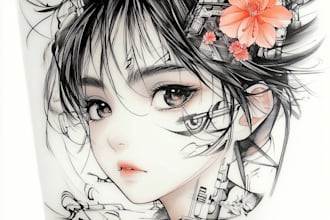 draw anime manga or japanese theme for your tattoo