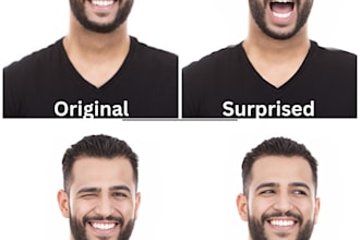 enhance, upscale, and change emotions in images