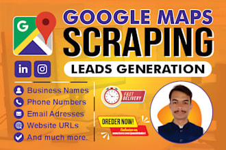 do google map scraping, website data scraping and extract business leads