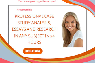 write case study analysis, essays, and research