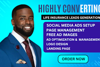 setup facebook ads for life insurance medicare health insurance homecare leads