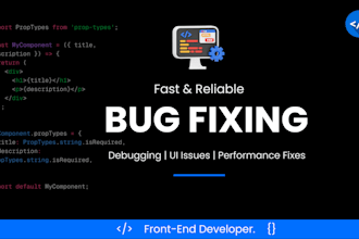 fix bugs in react nextjs angular HTML CSS javascript as frontend