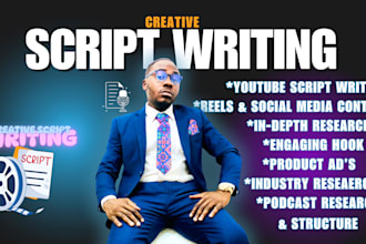 craft storytelling scripts for youtube, podcast,social media