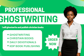 ghostwrite christian book daily devotional self help book ghostwriting for kdp