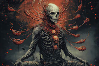 do a fantasy horror character art of your choice