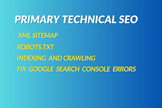 optimize XML sitemap and robots txt for google index