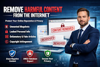 permanently remove mugshot fake cases article delete negative links on google