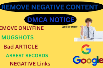 permanently remove mugshot fake cases article delete negative links on google