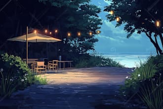 draw 2d lofi background, anime bg for visual novel
