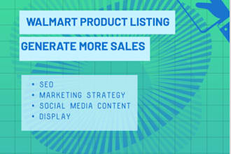 list products on walmart marketplace and optimized them
