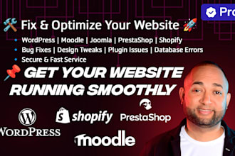 fix issues and make adjustments in wordpress, moodle, prestashop and more