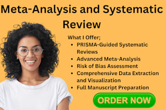 do systematic review, advanced meta analysis, and manuscript writing
