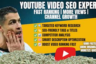 be youtube video SEO expert for fast ranking