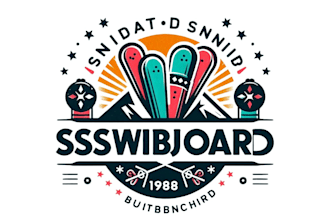 make modern ski snowboard logo for you