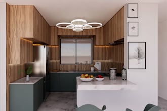 do your 2d kitchen or toilet into 3d model with renders