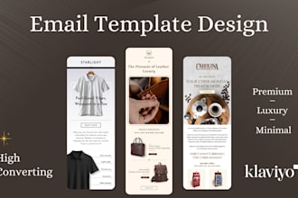 design conversion optimized klaviyo email templates for campaigns and flows