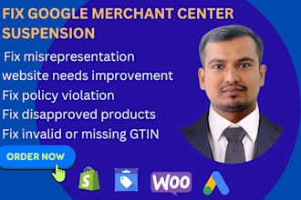 fix google merchant center misrepresentation , fix gmc suspension