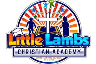 design luxury church school logo