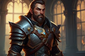 illustrate your fantasy wow dnd ff bg character