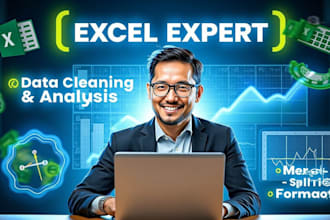 do entry, clean, merging, splitting of excel data