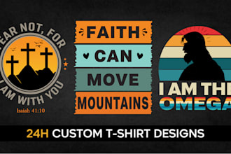 create bold and inspiring christian t shirt designs