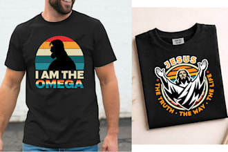 design retro vintage christian tshirts for print on demand