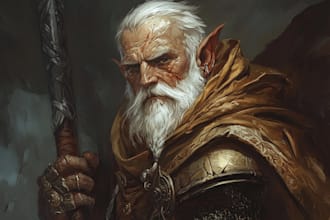 create a d and d character art and dnd art