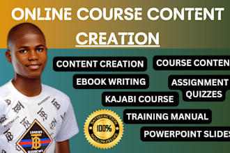 do online course content creation training manual kajabi course creation wb ppt