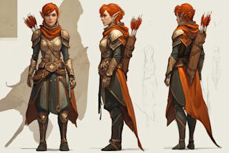 draw d and d character art and dnd character art