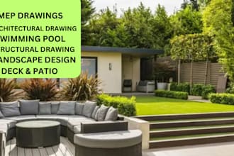 city permit for landscape, garden, deck and patio design, swimming pool