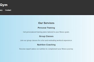 design a modern gym website with booking features