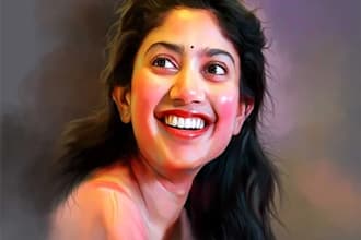 draw your picture like a digital oil painting portrait gift