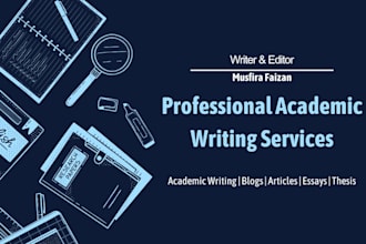 do academic writing, article writing, and editing