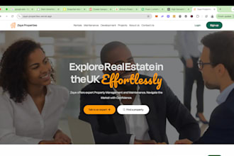 create a professional real estate website with property listing features