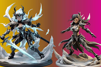 3d anime character figure anime diorama 3d anime action figure 3d toy bjd model