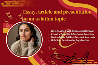 do essay, article and presentation on an aviation topic