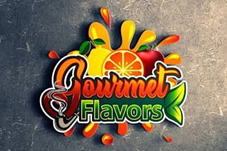 do juice bar, coffee, drinks, fruit and vegetable shop logo for your business
