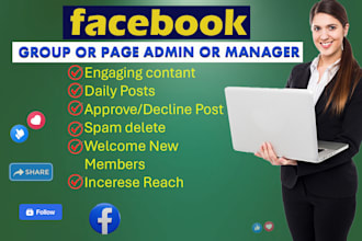 be your facebook group or page manager or admin or moderator