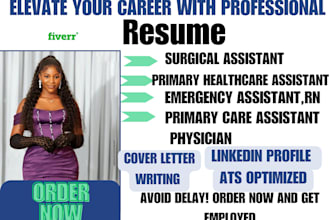 write an ats optimized medical doctor or physician assistant resume that lands i