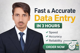do fastest data entry in 3 hours