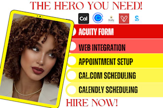 setup cal com, acuity, calendly, vagaro, simplybook me appointment scheduling