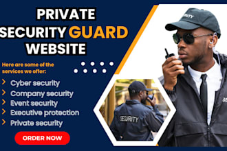build your private security website, security guard, bodyguard  website