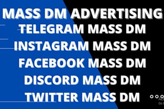 do telegram mass dm, instagram, discord mass dm  to your target