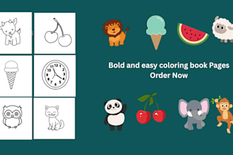design bold and easy coloring book pages for kdp