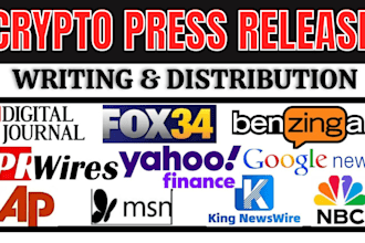 write crypto press release crypto pr distribution press release writing