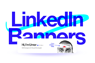 design a professional linkedin banner and featured section
