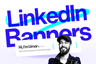 design a pro linkedin banner and featured thumbnails
