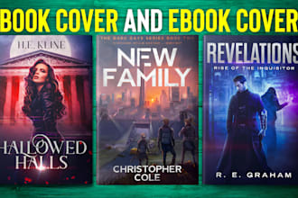 do unique book cover, ebook cover, kindle book cover design for your company