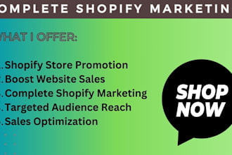 boost website sales complete shopify marketing ecommerce store promotion